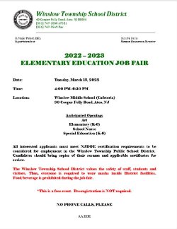 Elementary Education Job Fair